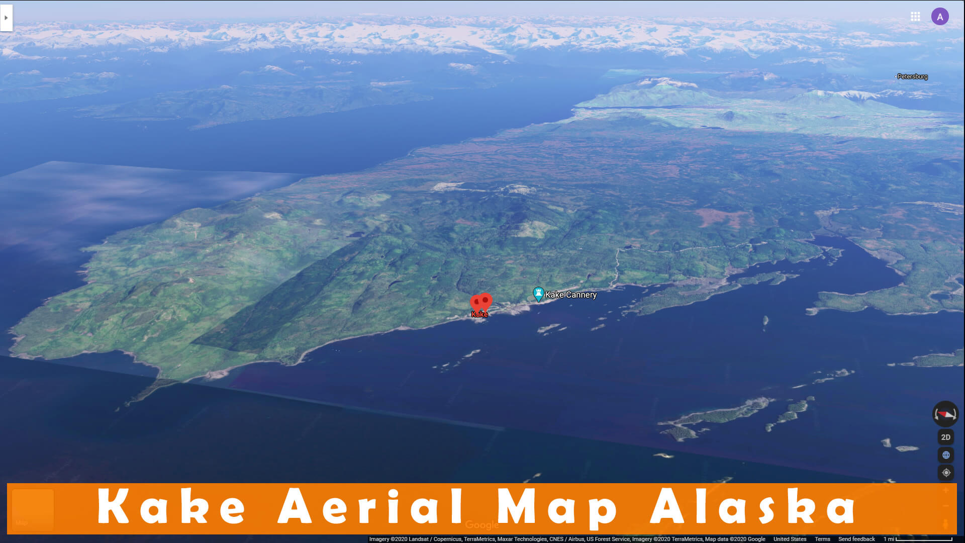 Kake Aerial Map Alaska